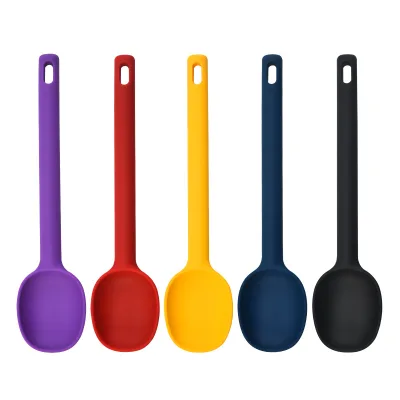 Non-stick Kitchen Utensils Silicone Salad Spoon for Cooking