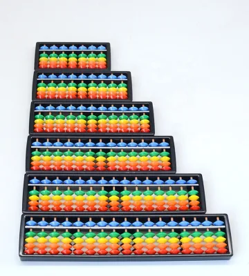 7/9/11/13/15/17 Column Plastic Montessori Math Toy Arithmetic Digits Abacus Soroban Calculating Tool Color Beads Kid Teaching