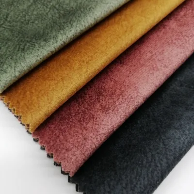 Dyed Sofa Printing Brush Anti-Static Polyester Knitted Fabric Breathable Waterproof Upholstery Polyester Knitted Sofa Fabric