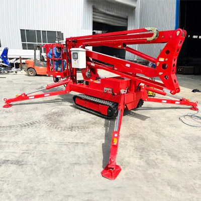 Portable Electric Scaffold Towable Spider Wheels Towable Boom Lift Cherry Picker Electric Boom Lift Towable
