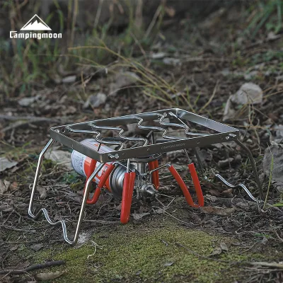Outdoor Traveling Hiking Picnics Heavy Duty Portable Camping Bbq Stainless Steel Grate Folding Campfire Grill With Carrying Bag
