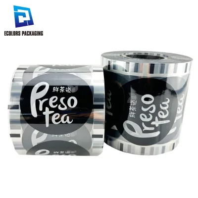 Custom Printed Logo High Quality Laminated Plastic Sealing Roll Jelly Chocolate Pudding Pack Cup Lidding Film