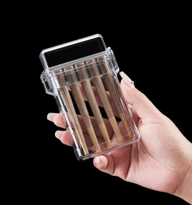 Thickened Transparent Cigarette Case Compact Waterproof Holder for Cigars and Cigarettes