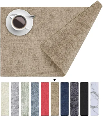 Customized Printed logo Placemat Anti Hot Insulation Placemat Eco Friendly Resistant Washable Placemats