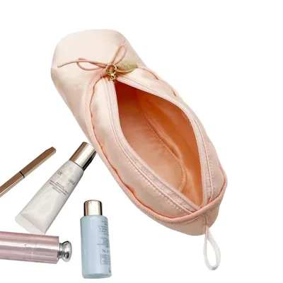 Dance Makeup Bag Wallet Portable Makeup Bag Ballet Shoes Makeup Bag