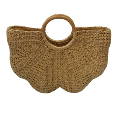 Wholesale Women's Fashionable Shopping Bags, Hand-woven Handicrafts, Water Hyacinth, Sea Grass, Straw Handbags From the Manufact