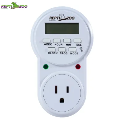 REPTIZOO Custom Logo LCD Display ETL Certified Metal Plastic Digital Second Timer Data Protection Reptile Timer 8 Settings Per