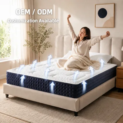 Double Size Foam Mattress with Durable Fabric Cover, Cpmoressed Package Easy Transport, Bedroom Furniture, Factory Customization
