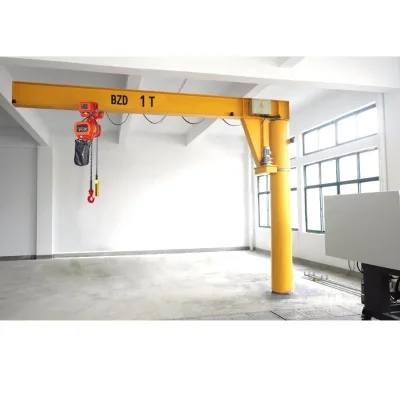 China 500kg 1 1.5 2 3 5 10 Ton Electric Fixed Pillar Mounted Rotate Jib Crane with Hoist and Design Calculation Price for Sale