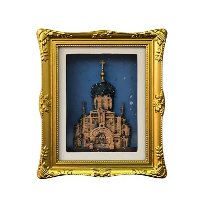Hagia Sophia 3D Cultural Creative Style Picture Frame Refrigerator Magnet Magnetic Travel Souvenir Home Decor Resin Ornament