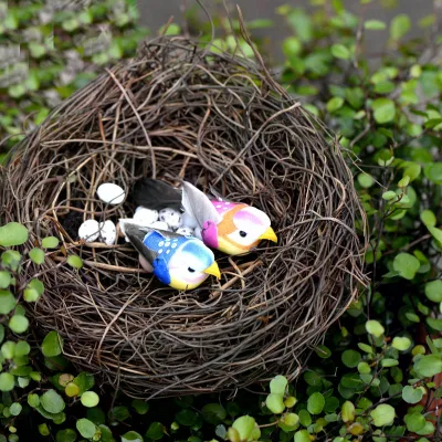 Wholesale Natural Bird Nests Craft Bird Cages Artificial Rattans Woven Pet Beds