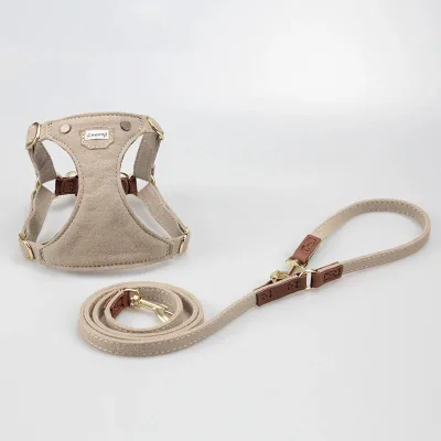 Personalized Customized Dog Harness Set Small Dog Puppy Cat Leash Dog Leash Vest Teddy Pet Products Chest Carrier Pet Carrier