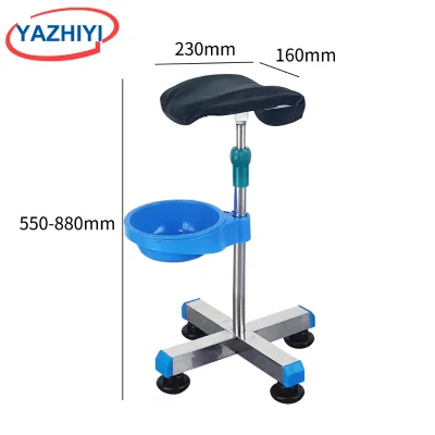 YAZHIYI Padded Adjustable Medical Foot Rest Stand With Wash Basin Anti-slip Base Limb Support For Clinic Wound Debridement