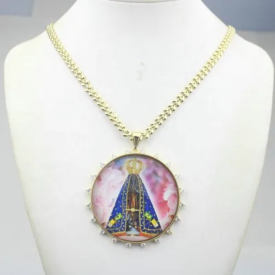 CH-LAN0948 High Quality Religion Charm Necklace Large Religious Copper Pendant Necklace Religious Jewelry Wholesale