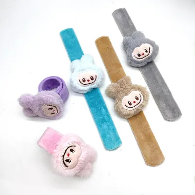 HY2 Kids Toy Little Dinosaur Plush Clap Labubu Wristband Capibala Children Hand Slap Gift