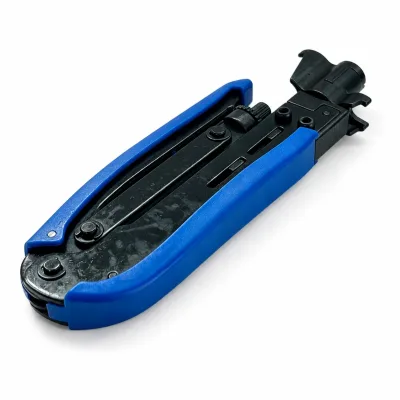 Coaxial Cable Crimping Tool RG6 RG11 Compression Pliers F Type Connector Crimper with Adjustable Die Metric Imperial