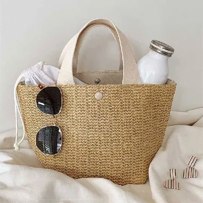Hot Sell Cotton Canvas Summer Beach Tote Bag Travel Women Hand Bags Ladies Large Capacity Tote Canvas Bag