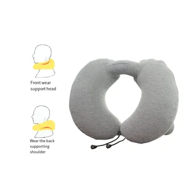 Customizable Lightweight One-Click Deflation Crescent-Shaped Push-Type Inflatable Pillow YUCALO Model 004 PVC Easy Storage