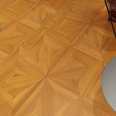 Elegant Luxury Indoor Engineered Wood Click Installation Brushed Technique Parquet Flooring