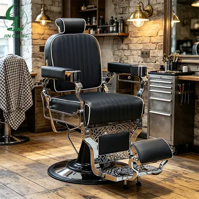 Jincheng New Silver Hair Salon Adjustable Barber Stool Rotating Barber Chair Hair Salon Furniture Salon Rotating Stool Wholesale