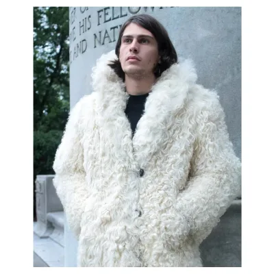 Curly Lambs Sheepskin Mongolian FUR COAT Custom Made OverSized Long Length Vintage Winter Men Mongolian Lamb Fur Coat