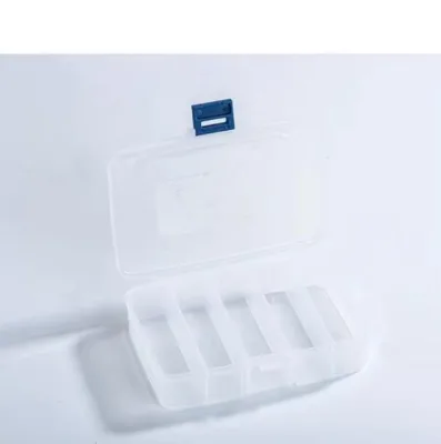 R650 Fixed Five Grid Spare Parts Translucent Plastic Storage Jewelry Box