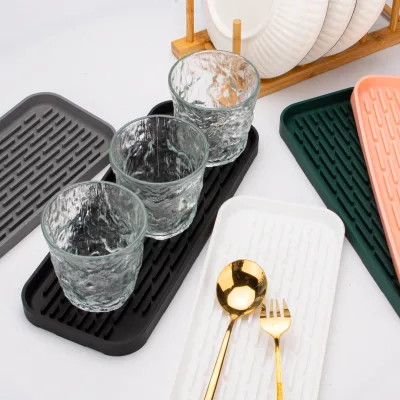 Anti-slip Silicone Sink Tray Standing Type Sink Organizer Multifunctional Silicone Sponge Holder