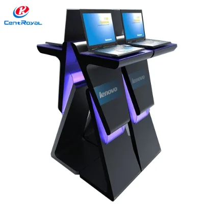 Wood & Metal Grid Display Table with LED Lighting Customizable Material for Commercial Use Luxury Shopping Malls-OEM/ODM Service