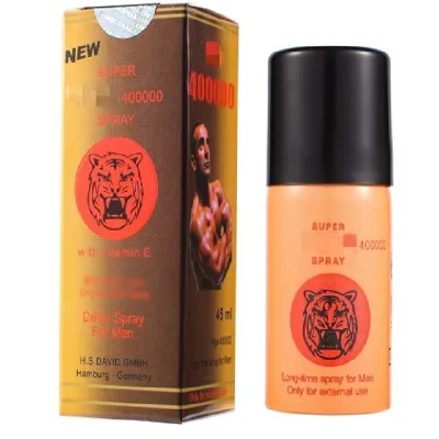 2026 New Products Foreign Trade Men's Tiger Head Delay Spray 400,000.00 45ml Wipes Wholesale