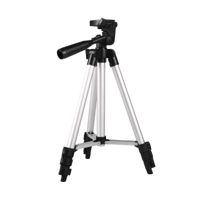 3110 Aluminum Alloy Tripod 360 Degree Adjustable Cradle Head Retractable Height for Camera and Mobile Phone Stand