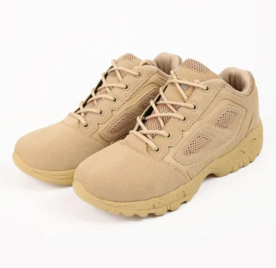 TST0109 Black Desert  Training Shoes Hunting Hiking Trekking Shoes Genuine Leather Light Weight Water Proof Anti Slippery