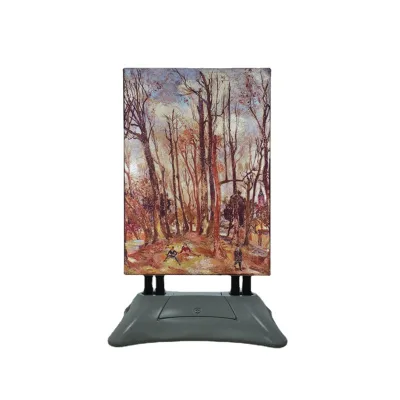 Outdoor Mobile Soft Film Cabo Luminous Billboard Making Floor Standing Vertical Aluminum Alloy LED Double Side Canvas Light
