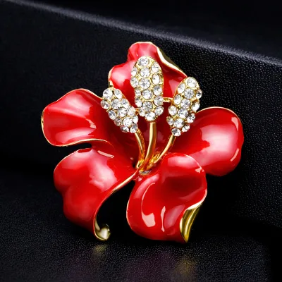 Delicate Flower Orchid Brooch Bride Wedding Bouquets Brooch