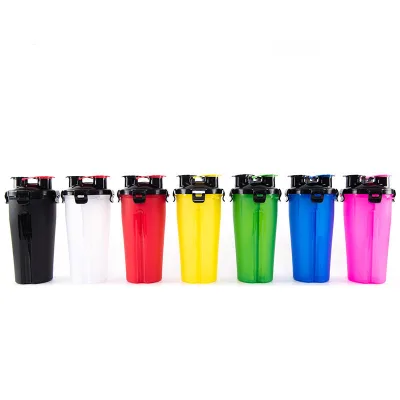 Portable Outdoor Dog Bottle With Bowl Drinking and Feeding Set Dogs and Cats Pet Use Sport Water Bottle