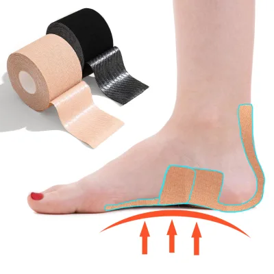 Plantar Fasciitis Pain Relief Tape Precut Kinesiology Tape Foot Heel Patch for Plantar Fasciitis Hypoallergenic and Sweatproof