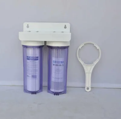 Hot Sales 2 Stage Pre-filter Transparent Water Filter Housing 10 Inch Water Filter for Water Treatment Equipment