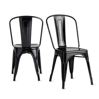 Nordic Iron Dining Chair French Navy Tolix American Style Home Furniture for Cafe Restaurant Factory Wholesale