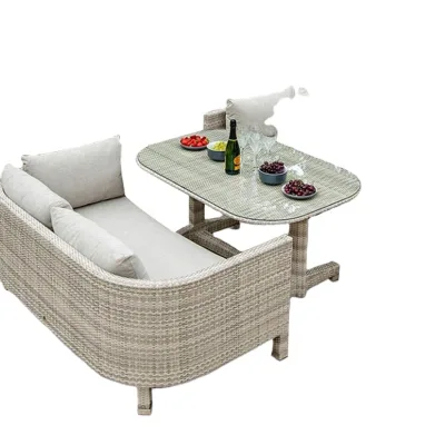 Modern Outdoor Rattan Swing Chair Aluminum Patio Bench with Woven Design for Terrace Courtyard Balcony