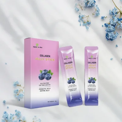 Keto Foods Diabeties Low Sugar Free Promote Digestion Probiotics Blueberry Flavor Slimming Jelly Digestive Collagen Jelly Stick