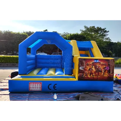 Inflatable Jumping Bouncy Castle With Slide Super Man Family Inflatable Bouncer for Rent