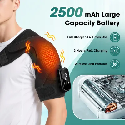 New Arrival Heated Shoulder Massage Brace Temperature Control Vibration Shoulder Massager for Shoulder Muscle Pain Relief
