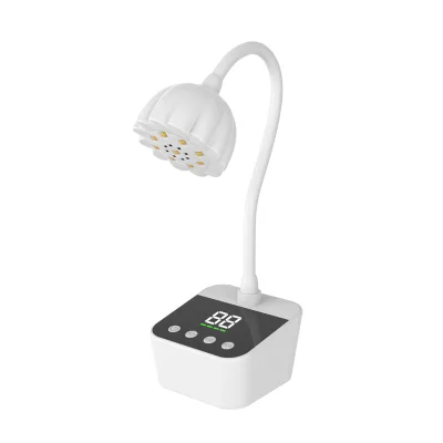 Custom Wholesale Lightweight Easy Storage LED Display 1500mAh Battery Fast Curing Small Cordless Rechargeable UV LED Nail Lamp