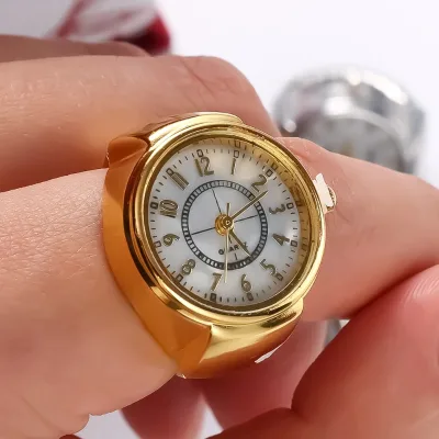 2025 New Fashion Quartz Mechanical Finger Watch Rings Simple Elegant Unisex Design Versatile for Engagement Wedding or Gift