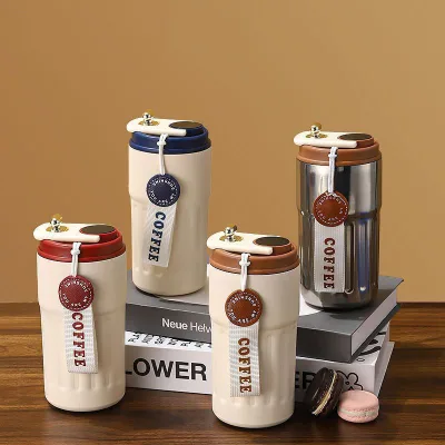 Intelligent Leakproof 450ml Stainless Steel Tumbler New Smart Insulated Thermal Cup Temperature Display Reusable Vacuum Coffee