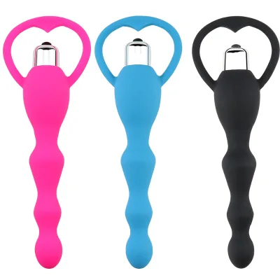 Vibrating Protaste Massager Anal Beads Vibrator Butt Plug Sex Toy for Men Women Silicone Anales Trainer Fun Toys for Beginners