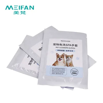 Meifan Custom Logo Unscented Cleaning Bathing Wipes for Dogs and Cats Cleaning Gloves Wipes for Daily Care and Traveling