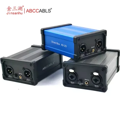 ABCCABLS Passive Direct Box A5-3D, Multi-Functional DI Box for Guitar, Keyboard, Laptop, Balanced XLR Output