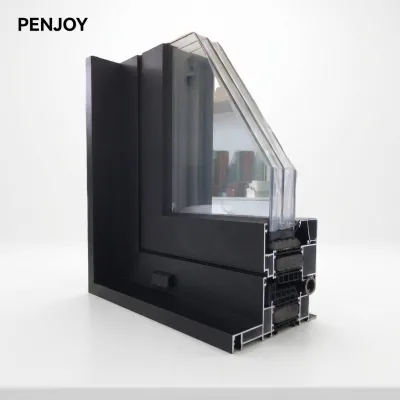 PNEJOY European Custom Size Aluminum Tilt Turn Window Thermal Break Triple Glazed Energy Star Qualified Villa Apartment Hotel