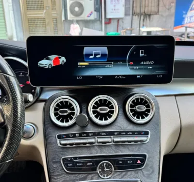 For Mercedes Benz C/GLC Class NTG 5.0 2015-2018 14.9'' Built-in GPS Android Auto FM Transmitter Capacitive Touch Screen