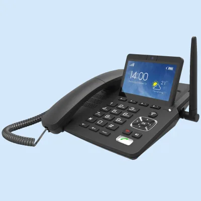 New Bluet00th 4.3" WiFi Hotspot LTE Wireless HD Gigabit Conference Camera 4G VoLTE Touch Screen Desktop Phone